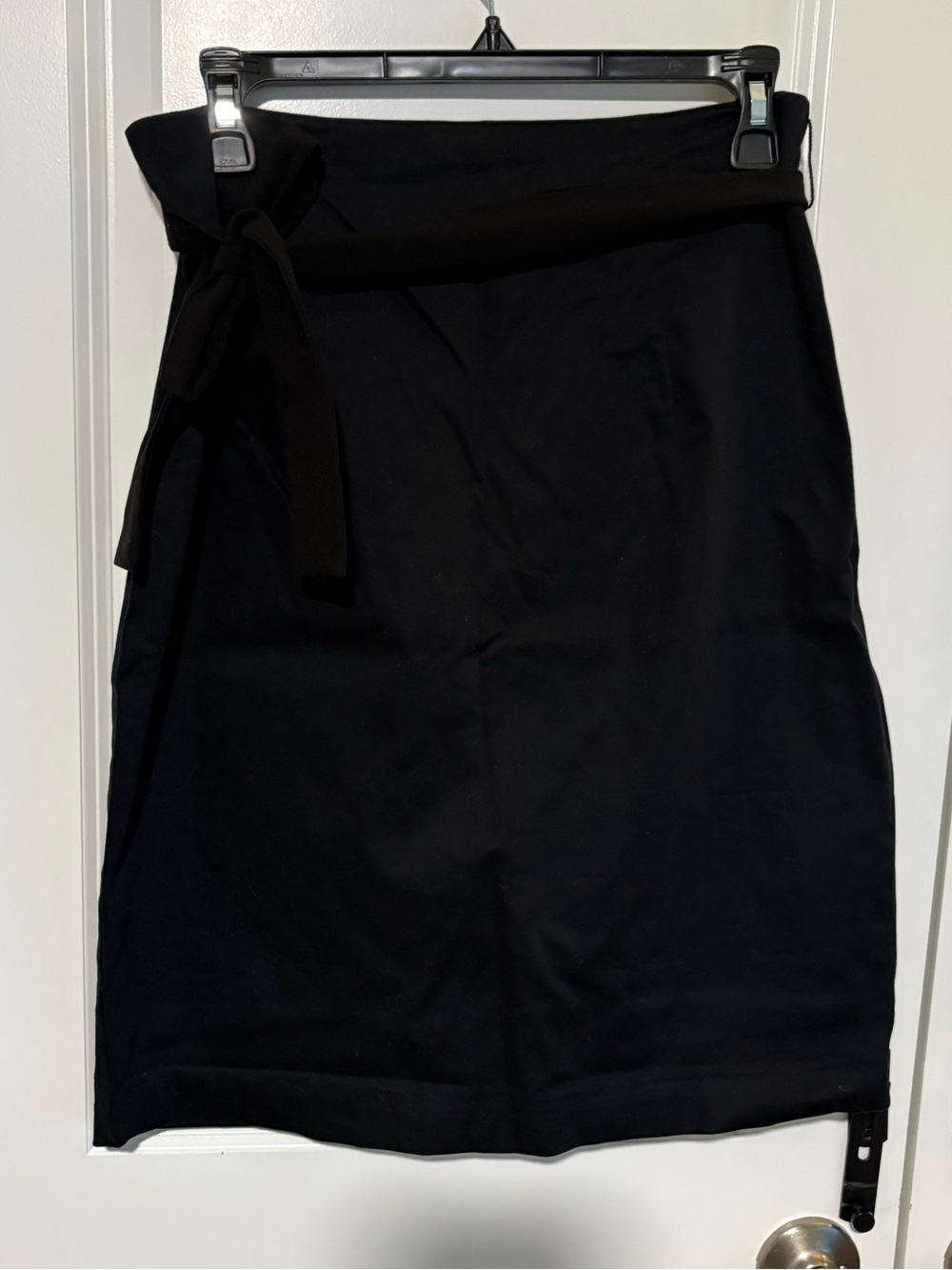 Worthington Black Pencil Skirt with Tie Waist Size 10
